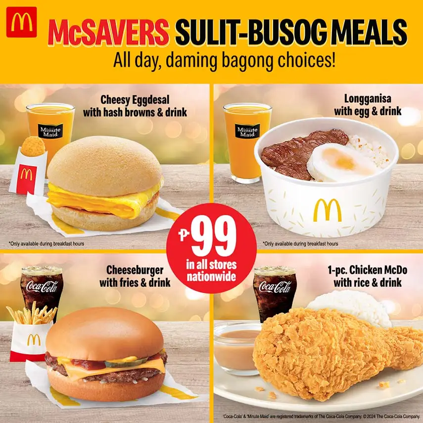 McDo Sulit Busog Meals Menu Prices in the Philippines 2026