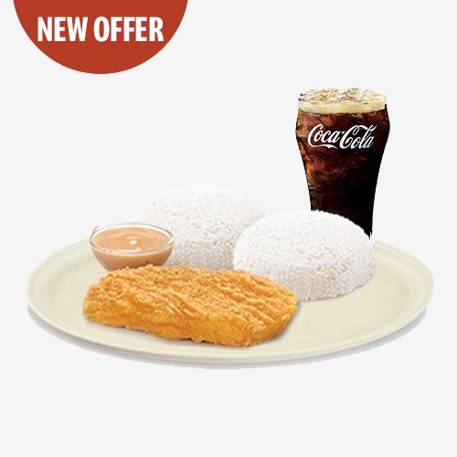 Sulit-Busog Crispy Chicken Fillet with Extra Rice & Drink