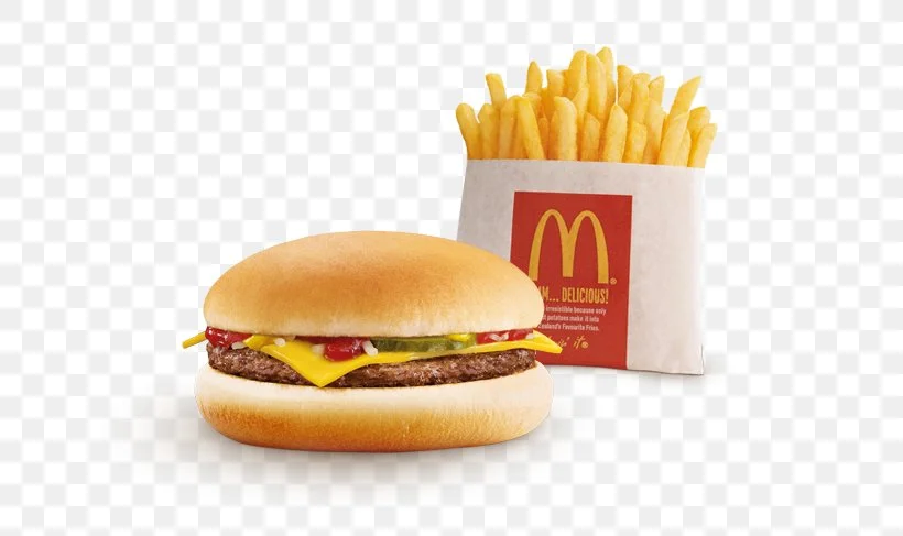 cheese burger with regular fries