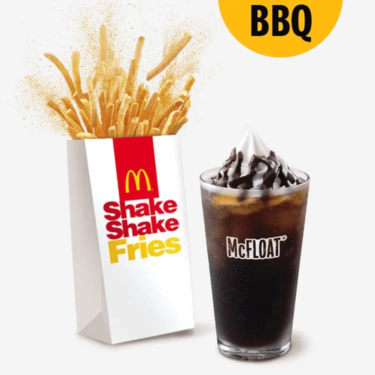 Large Shake Shake Fries BBQ N' McFloat Combo