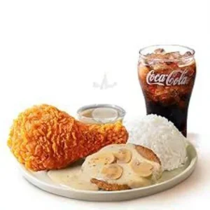 1-pc Chicken McDo + Mushroom Pepper Steak + Drink